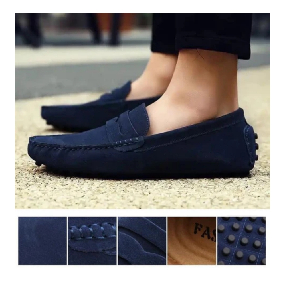 Suede Driver Loafers